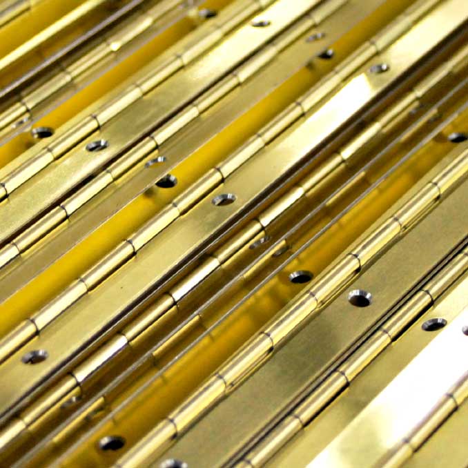 Standard and special / custom made continuous piano hinges Franz Holz